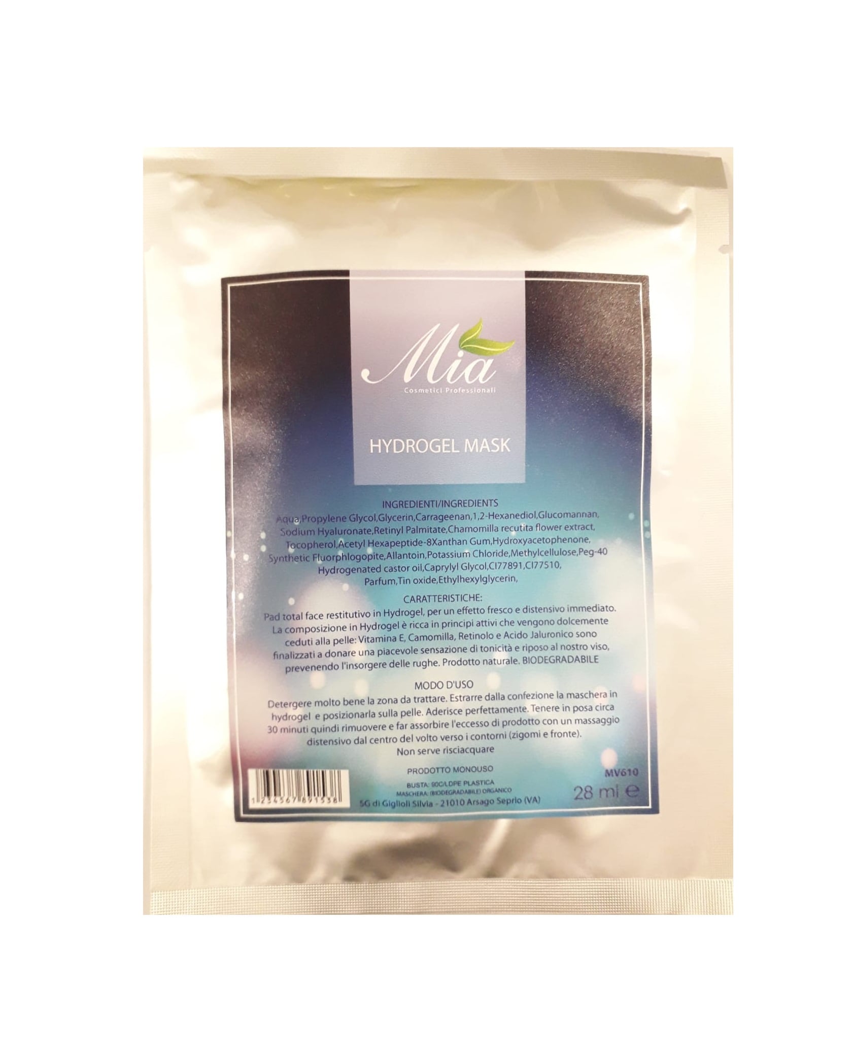 Maschera hydrogel monouso 28ml - Mia