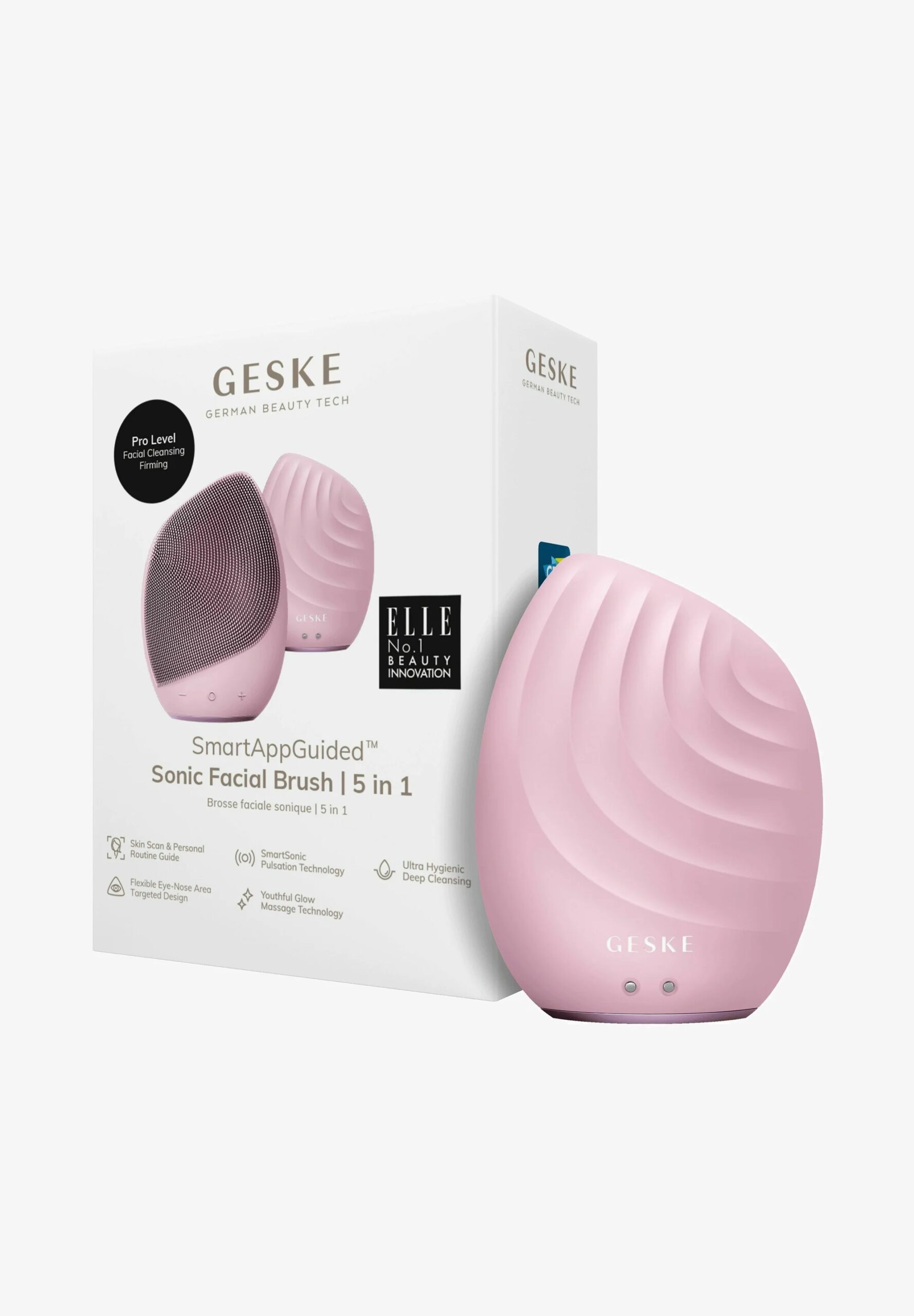 Geske Sonic Facial Brush 5in1 Pink - Uragme