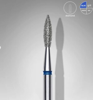 Punta diamantata Fiamma sottile blu 2.1mm - Staleks pro