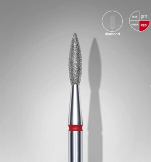 Punta diamantata Fiamma Sottile Rossa 2.1mm - Staleks pro