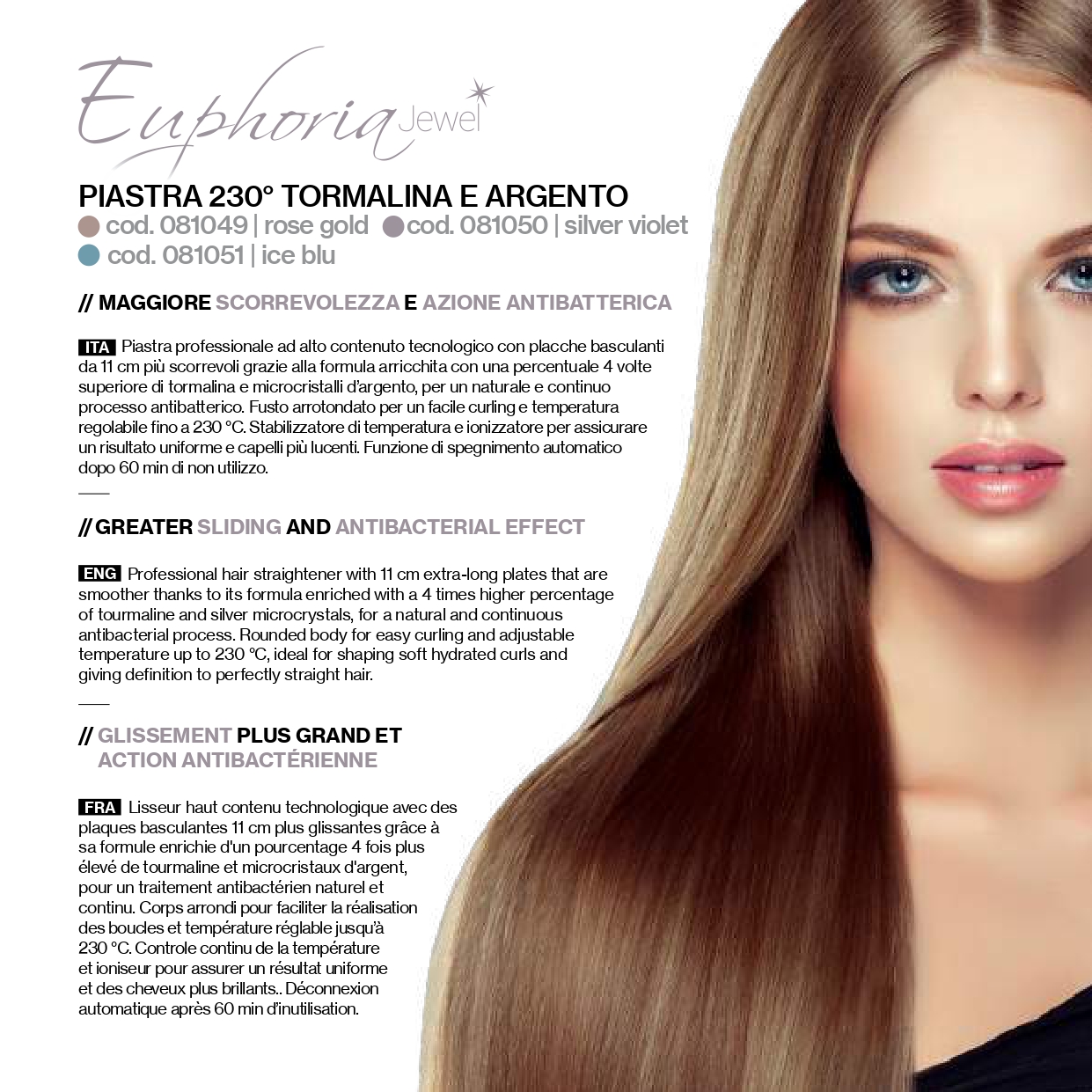 Piastra Euphoria Jewel Fucsia fluo Hair On Axima - immagine 3
