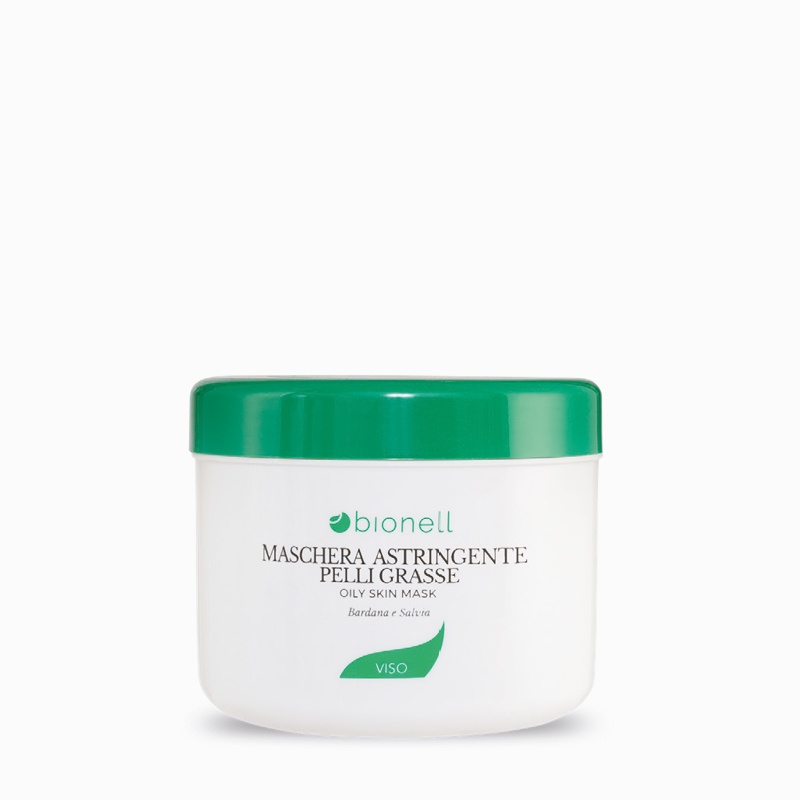 Maschera Viso Astringente Pelli Grasse Bardana e Salvia 500ml - Bionell