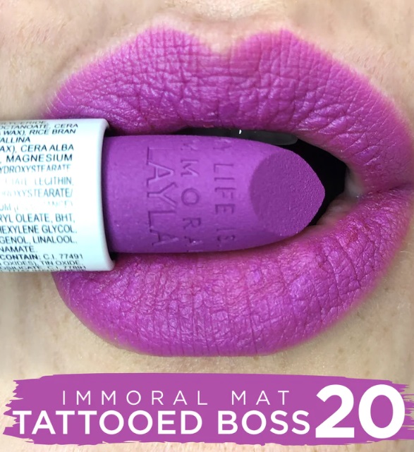 Rossetto labbra effetto mat Immoral - Layla/ M20 Tattooed Boss - immagine 2