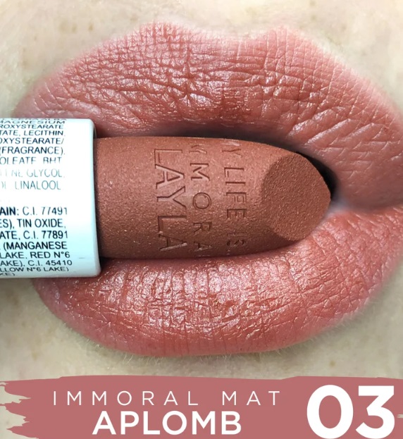 Rossetto labbra effetto mat Immoral - Layla/ M03 Aplomb - immagine 2