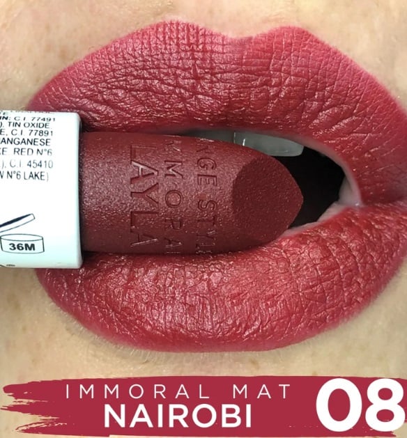 Rossetto labbra effetto mat Immoral - Layla/ M08 Nairobi - immagine 2