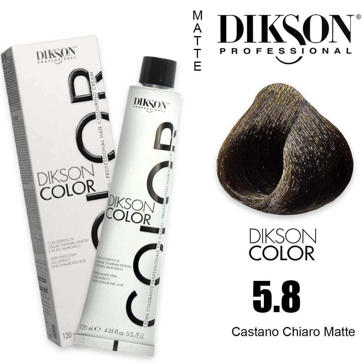 Dikson Color 120 Ml - Dikson/5.8 Castano Chiaro Matte - immagine 2