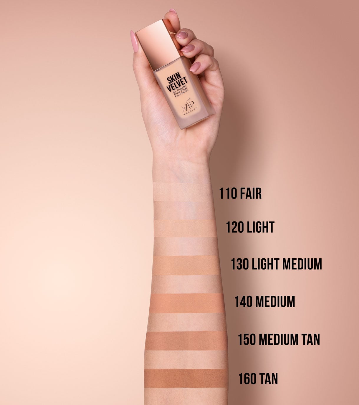 Skin Velvet Fondotinta Vip Make Up/ 140 Medium