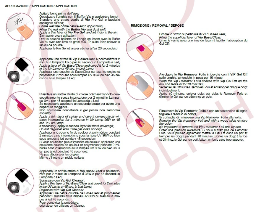 Smalto semipermanente Vip gel polish 10 ml - Vip/41 Mentone - immagine 2