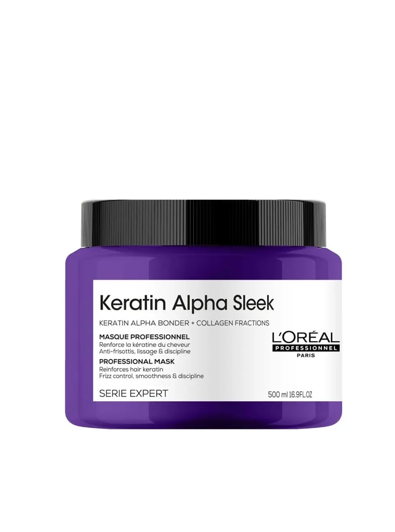 Maschera anticrespo Keratin Alpha Sleek Serie expert 500ml L'oreal