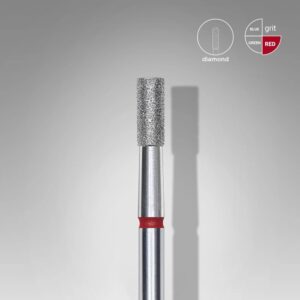 Punta diamantata Cilindro rosso diametro 2,5 mm lunghezza punta 6 mm - Staleks