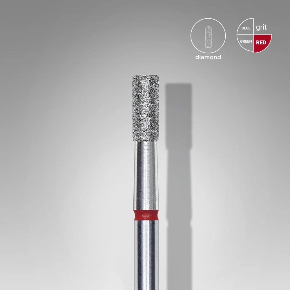 Punta diamantata Cilindro rosso diametro 2,5 mm lunghezza punta 6 mm - Staleks