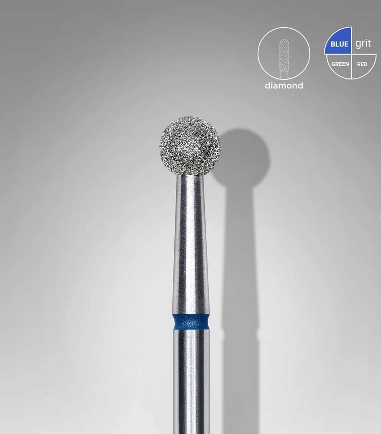 Punta diamantata a sfera blu diametro 2.7 mm - Staleks