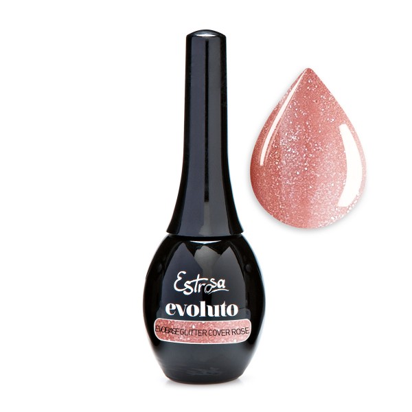 Smalto Semipermanente Evoluto Evobase 14ml Estrosa/8336 Glitter Cover Rose