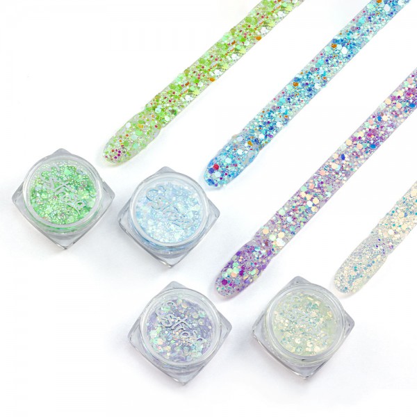 Paillettes Unghie Effetto Glow Estrosa