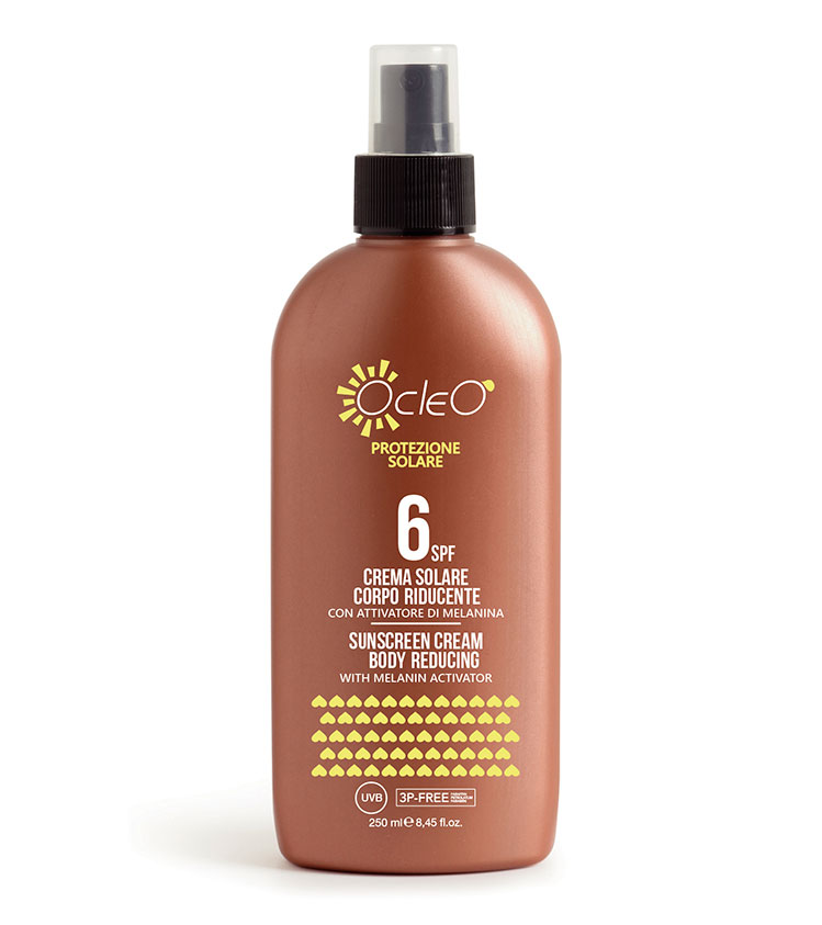 Spray crema solare corpo riducente SPF 6 250ml Ocleo
