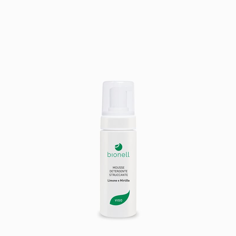 Mousse detergente struccante limone e mirtillo 150ml - Bionell