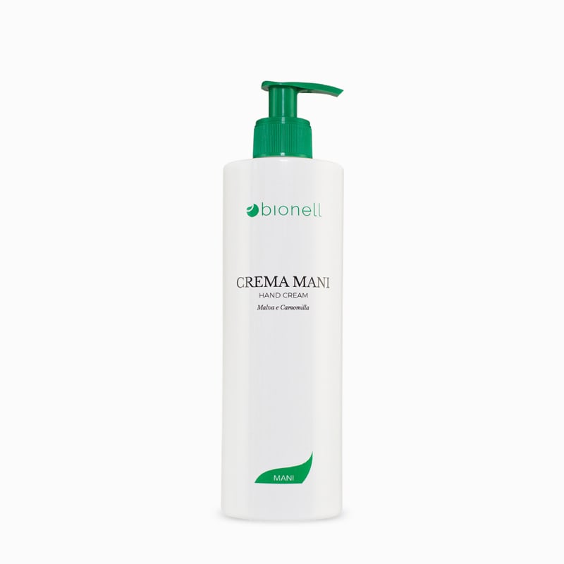 Crema Mani malva e camomilla Bionell con dispenser 500ml Mg Cosmetici