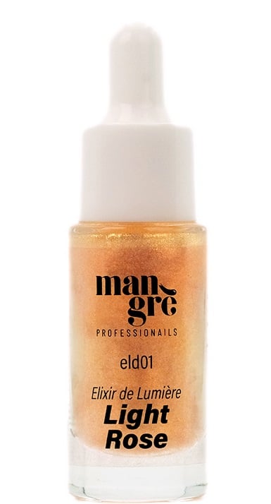 Olio cuticole brillantinato elixir de lumiere light rose 10ml - Mangrè