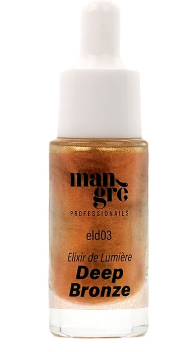 Olio cuticole brillantinato elixir de lumiere deep bronze 10ml - Mangrè