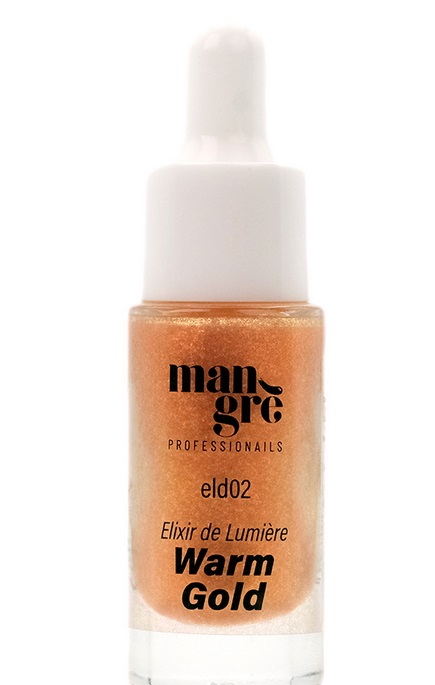 Olio cuticole brillantinato elixir de lumiere warm gold 10ml - Mangrè