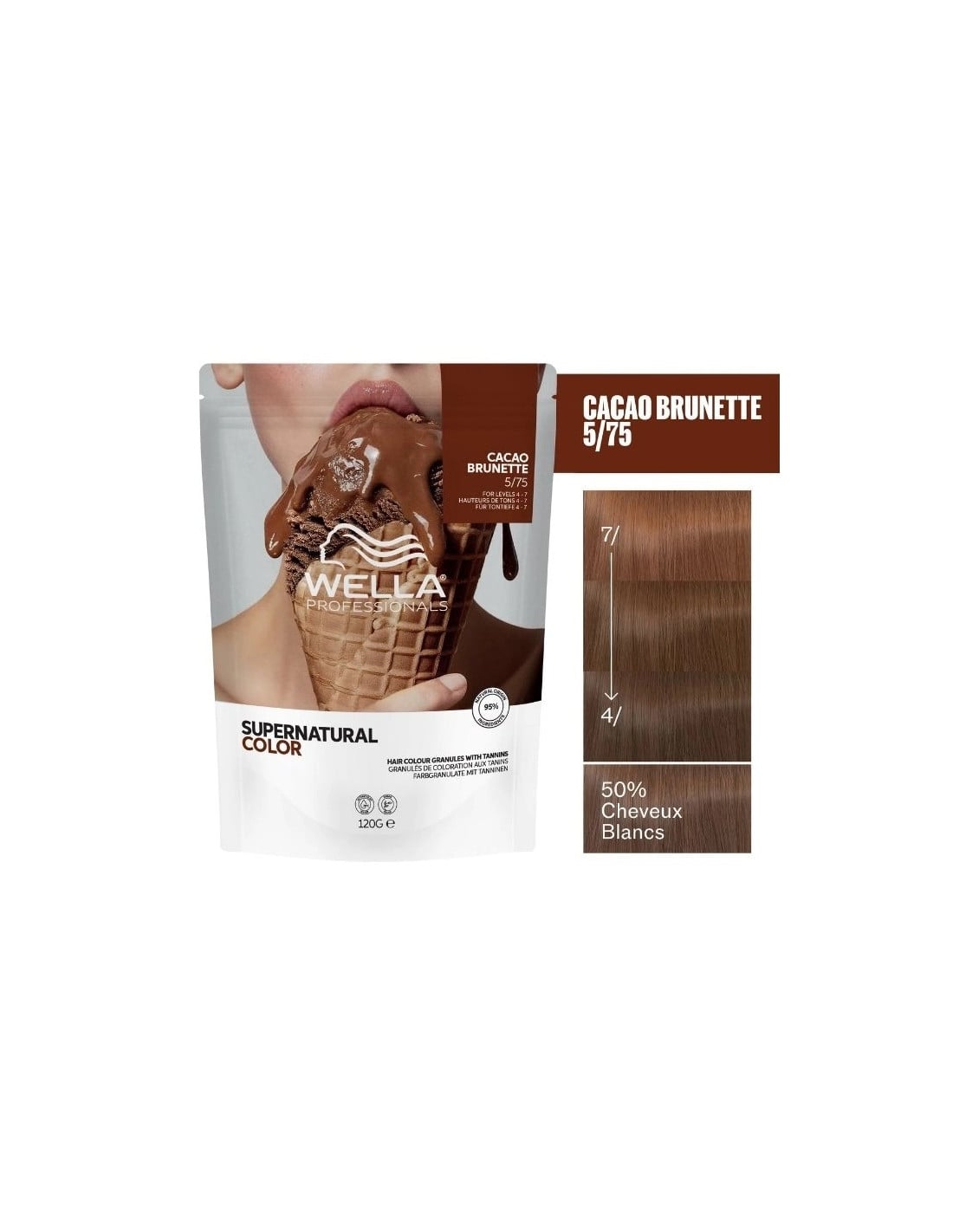 Supernatural Color 5/75 colore naturale in granuli 120Gr Wella/Cacao brunette