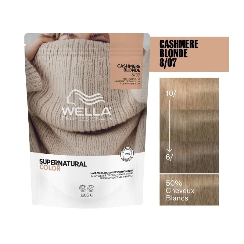 Supernatural Color 8/07 colore naturale in granuli 120 Gr Wella/Cashmere Blonde