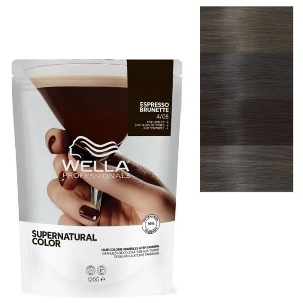 Supernatural Color 4/08 colore naturale in granuli 120Gr Wella/Espresso Brunette