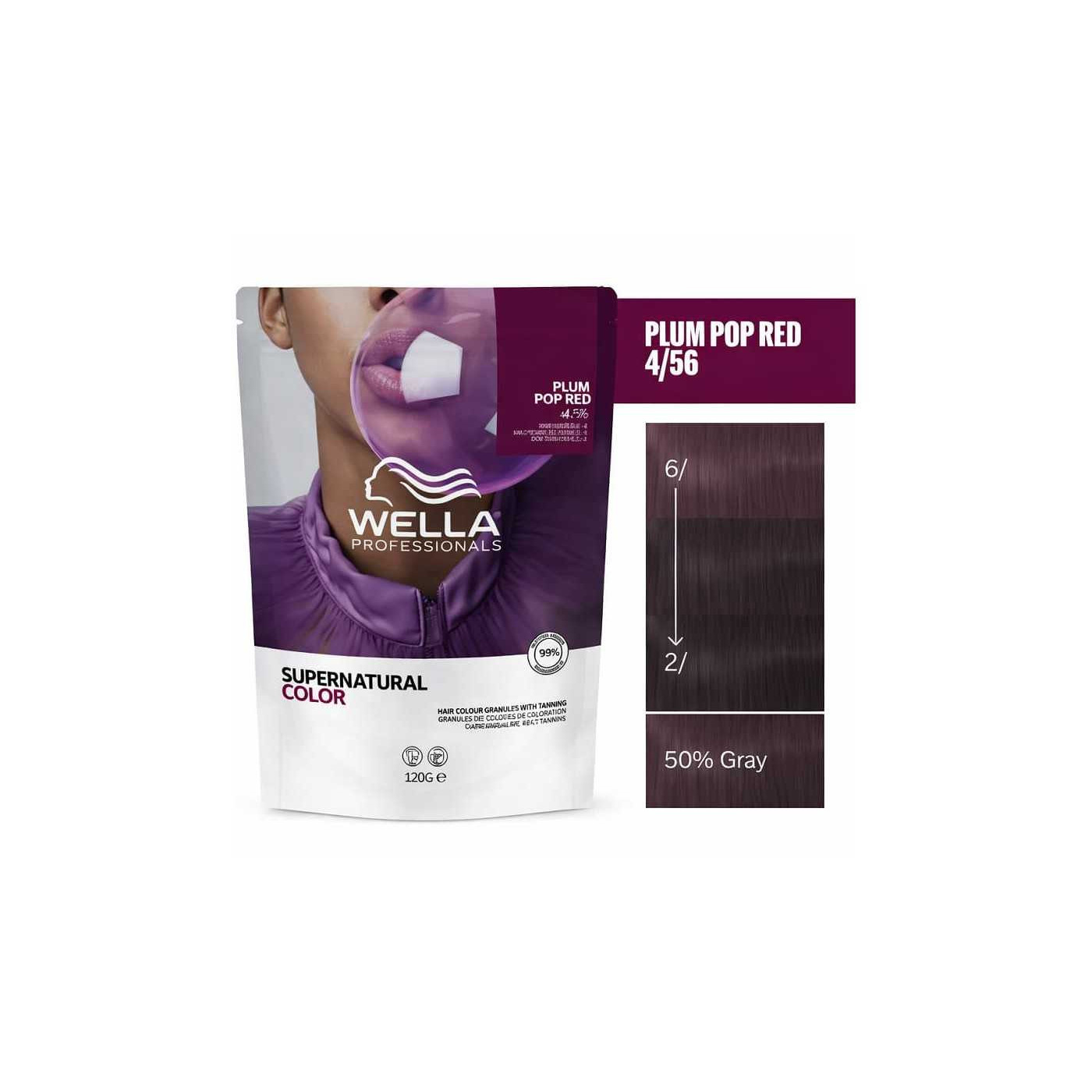 Supernatural Color 4/56 colore naturale in granuli 120Gr Wella/Plum Pop Red