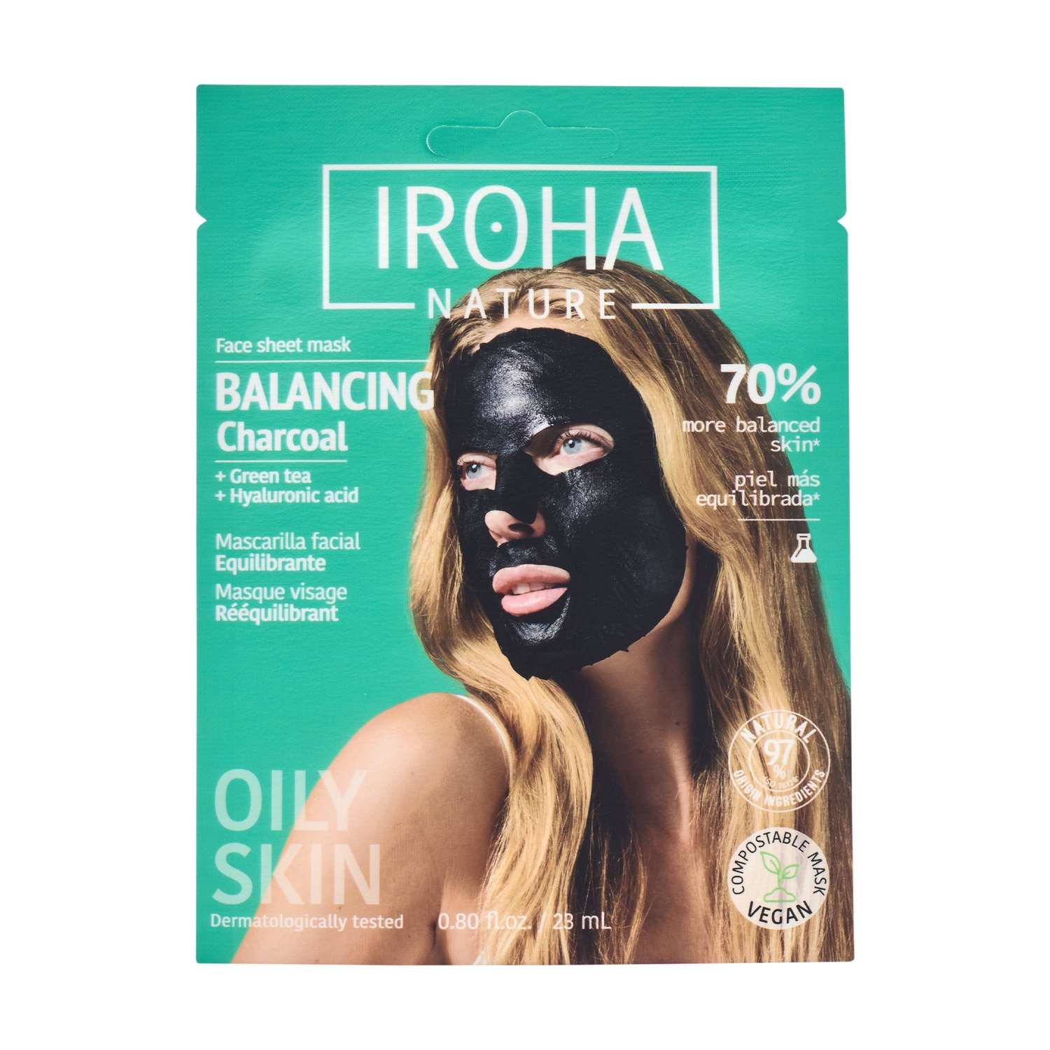 Maschera In Tessuto Carbone Anti Imperfezioni Iroha Burton - immagine 2