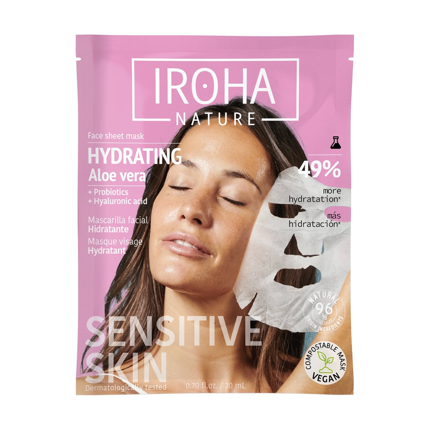 Maschera In Tessuto Idratante Aloe vera sensitive skin Iroha Burton