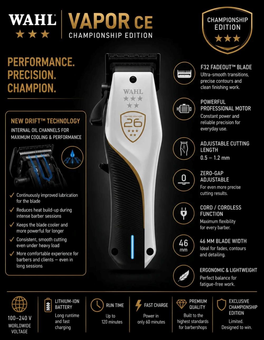 Tagliacapelli Vapor Ce Champions - Wahl - immagine 9