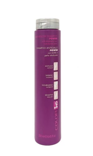 Shampoo antigiallo Power con mirtillo e perla idrolizzata 250ml - Beautynova Spa