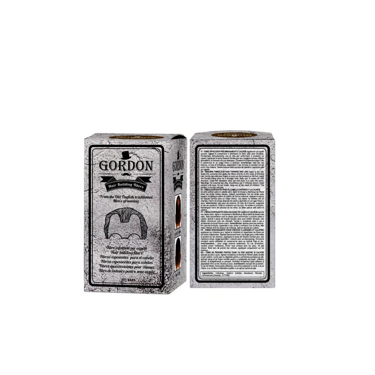 Polvere volumizzante fibre infoltenti Gordon castano chiaro 22gr - Labor - immagine 2