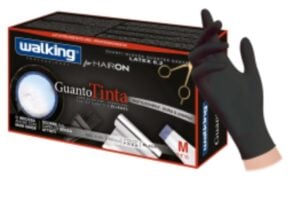 Guanti In Lattice Nero Senza Polvere 100pz Walking Guantotinta - Axima/L