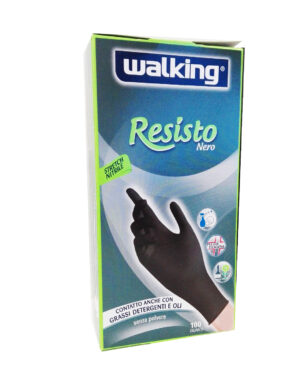 Guanti Nitrile Resisto Neri Walking 100pz - Axima/M