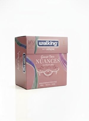 Guanti tinta Nuances ultraflex nitrile nero Walking 100pz - Axima/L