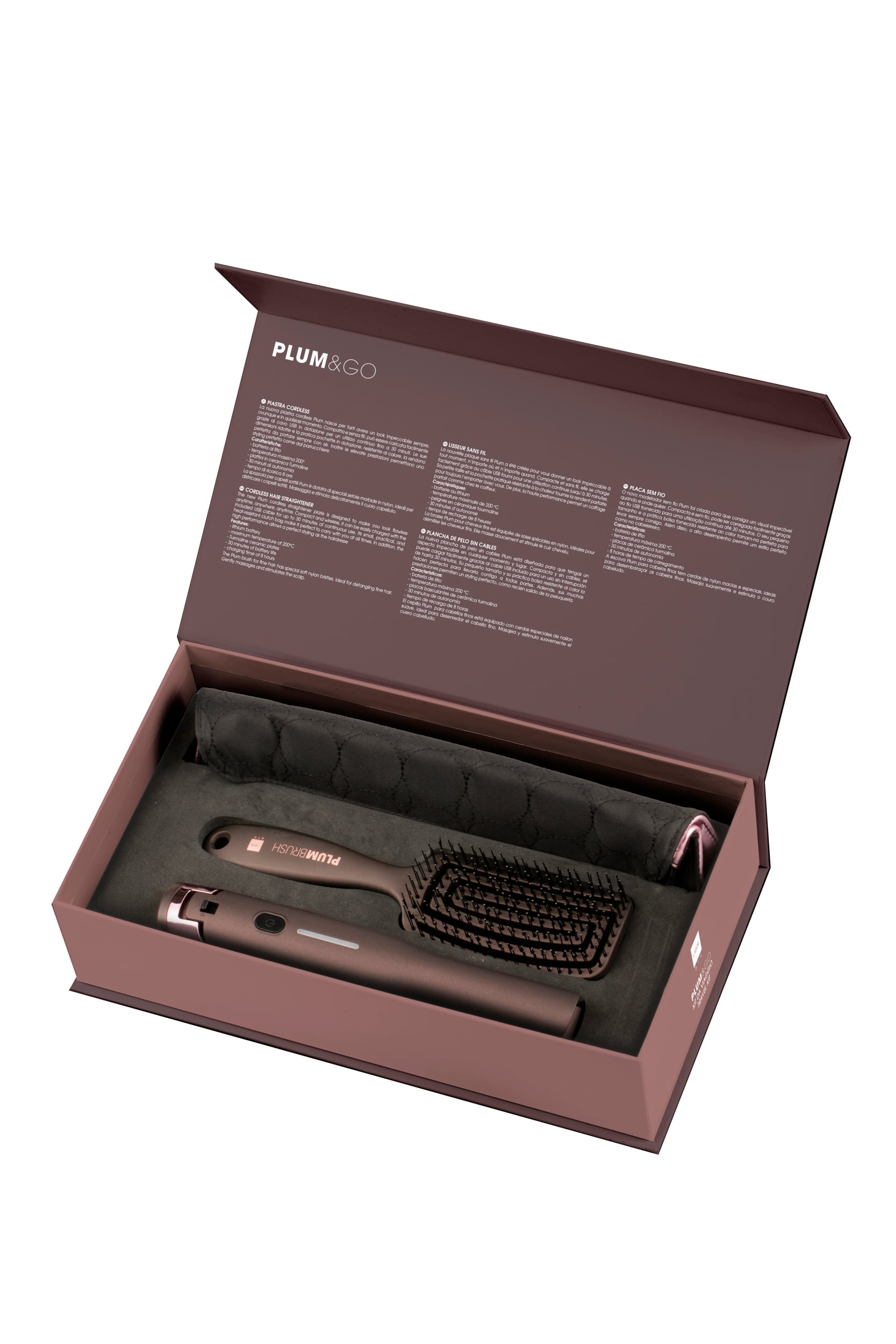 Piastra Cordless Plum&Go + Spazzola + Pochette - Labor - immagine 7