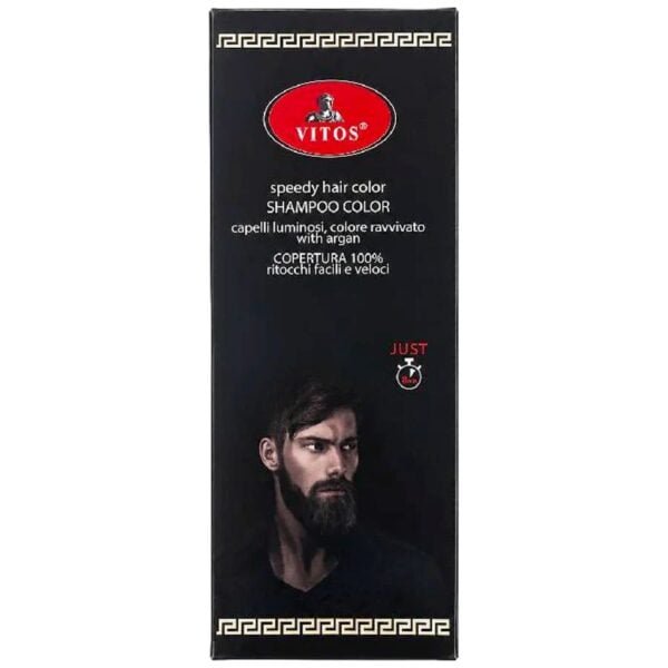 Vitos Shampoo color capelli e barba 420ml Susan Darnell/ Nero