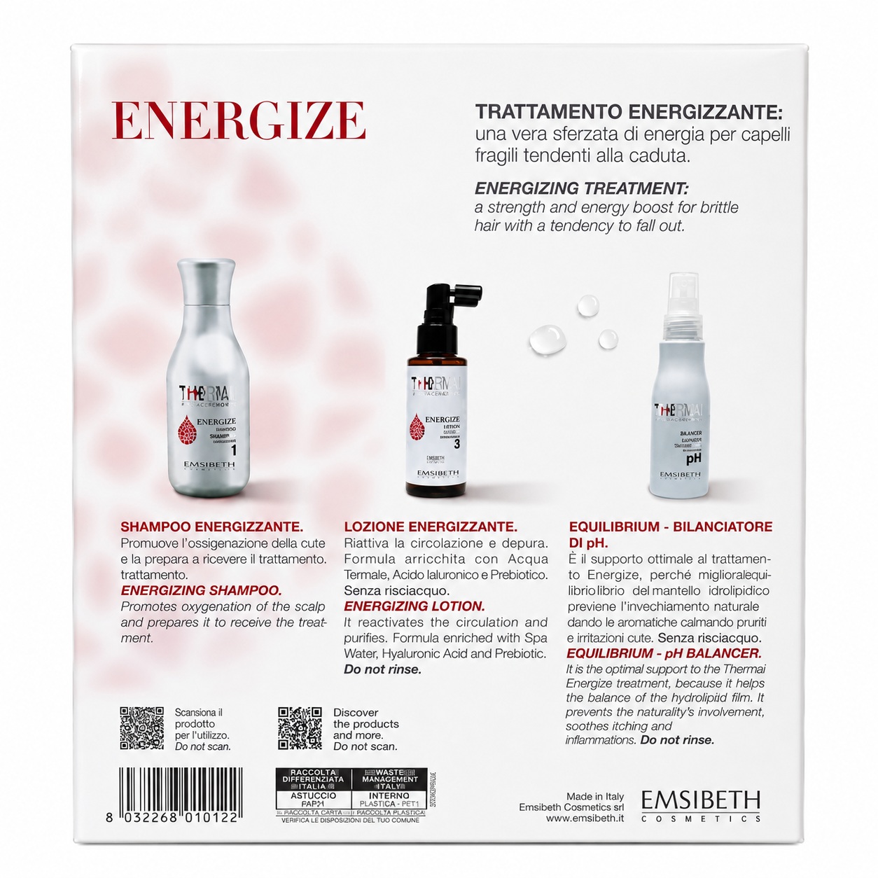 Energize Treatment Kit Shampoo+Lotion+Equilibrium - Emsibeth - immagine 2