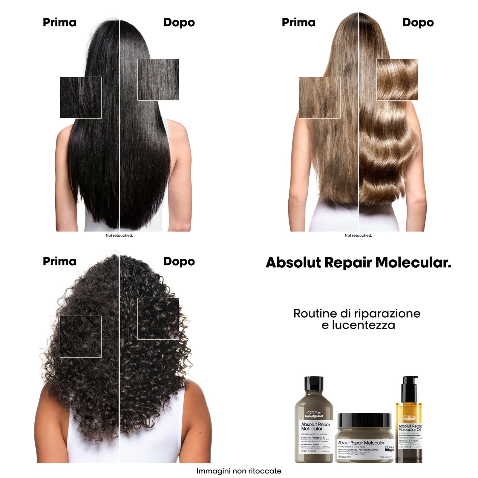 Olio bifascio Absolut Repair Molecular Serie Expert 90 Ml - L'Oreal - immagine 3