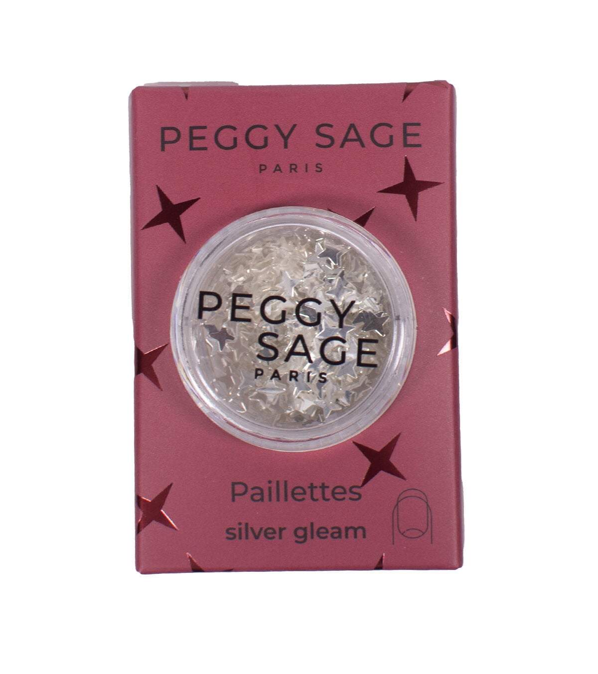 Glitter silver gleam decorazione per unghie stella- Peggy Sage