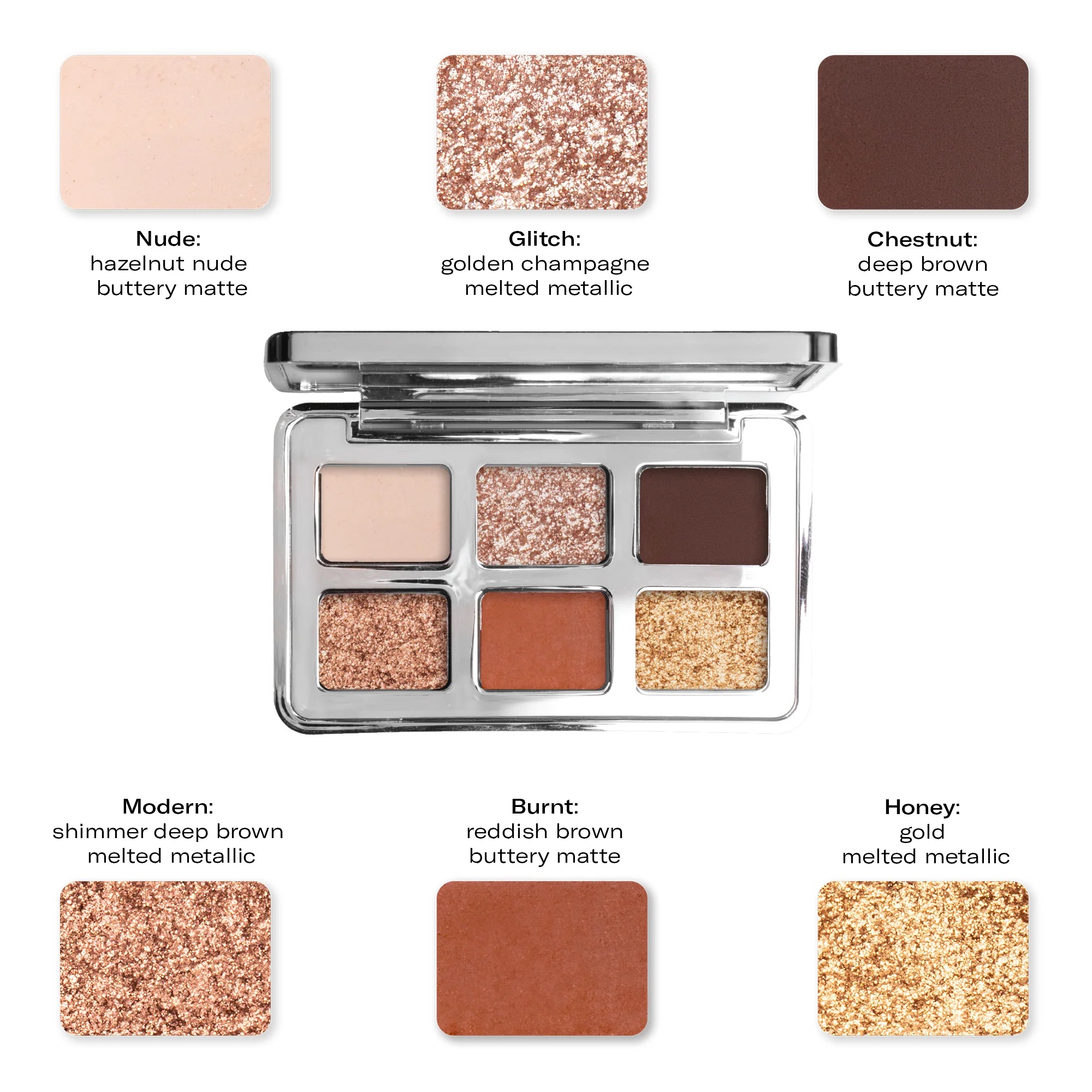 Palette Ombretti 6 colori Colour Theory Mesauda/103 Bronze Foil - immagine 2