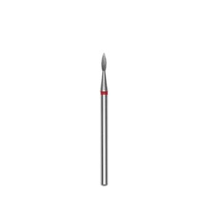 Punta Diamantata a Fiamma Appuntita Testa Rossa Diametro 1,8mm/8mm - Stalek