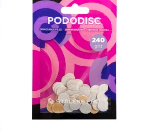 Lime adesive per disco pedicure XS grana 240 10mm 50pz- Staleks pro